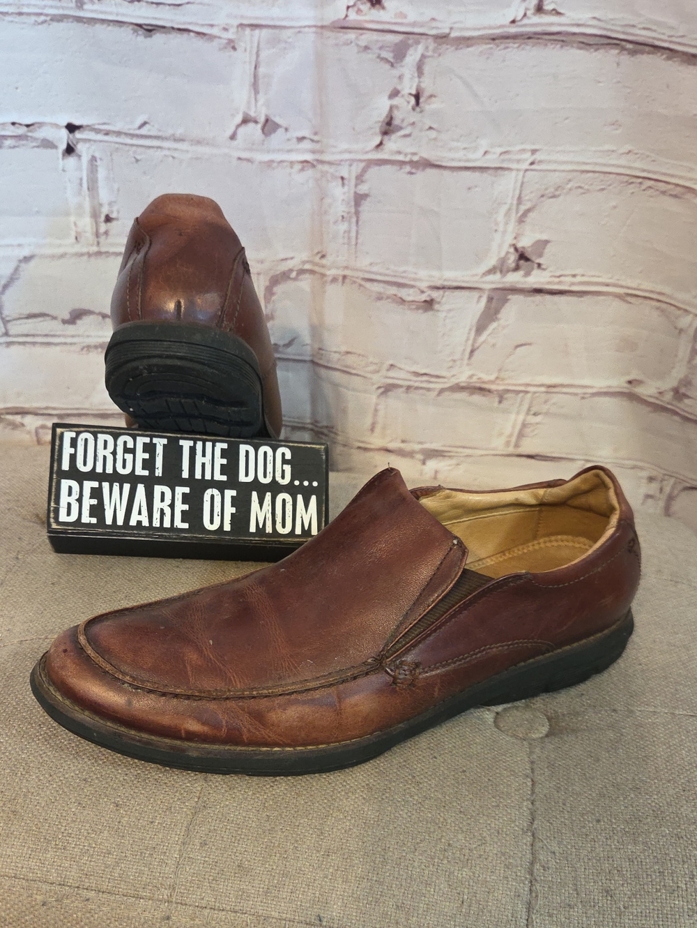 Men's Slip-On Leather Loafers in Brown